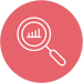 Monitor analyse magnifying glass icon