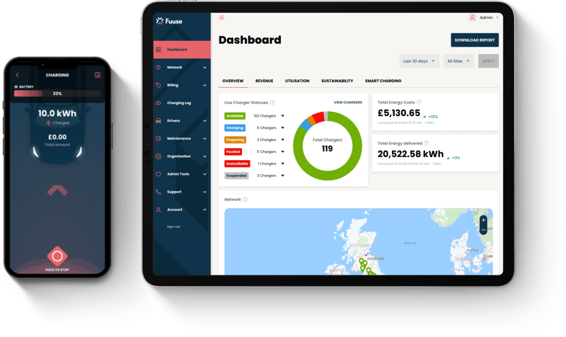Fusse dashboard and driver app